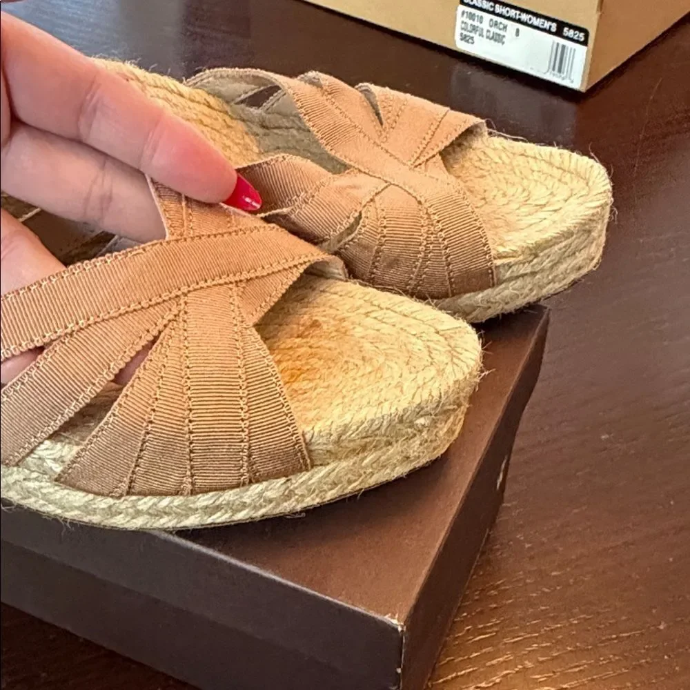 Stubbs & Wootton Tan Espadrille Slides 37